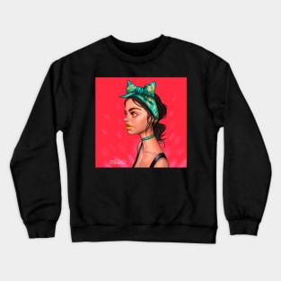 Girl with ribbon Crewneck Sweatshirt